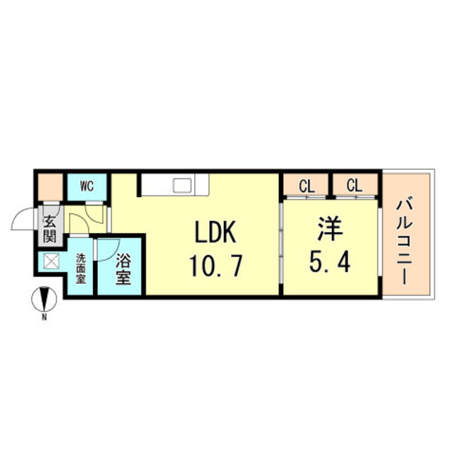 西宮市大屋町のマンションの間取り