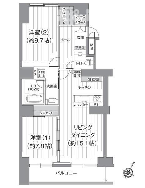 Ｔ’ｓ　ｇａｒｄｅｎ北柏　１号棟の間取り