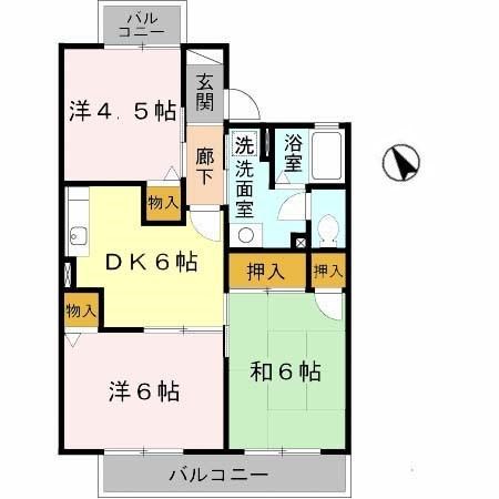 神戸市垂水区福田のアパートの間取り