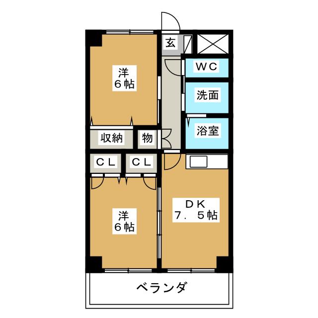 アメニティ八田の間取り