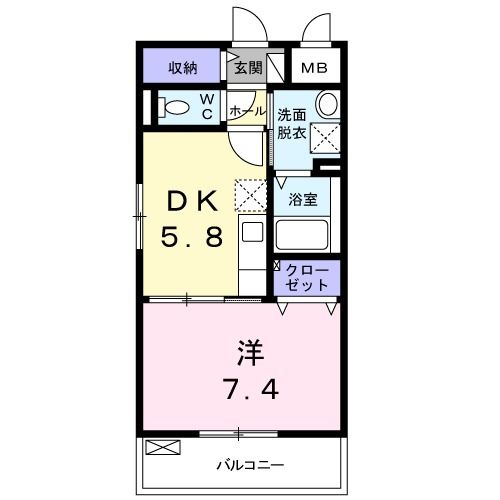 堺市堺区南庄町のアパートの間取り