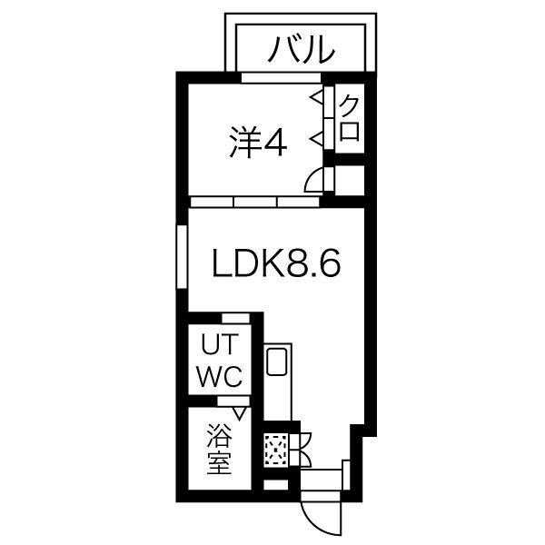 大阪市住之江区粉浜のアパートの間取り