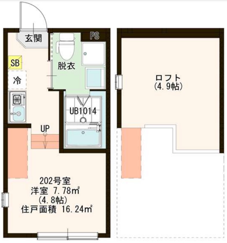 大田区大森東のアパートの間取り