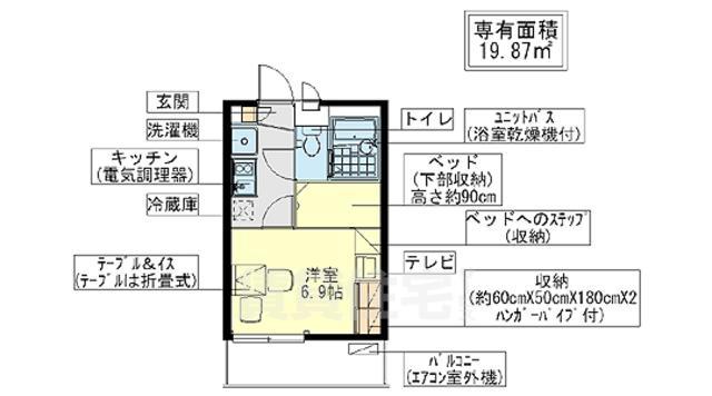 茨木市平田のマンションの間取り