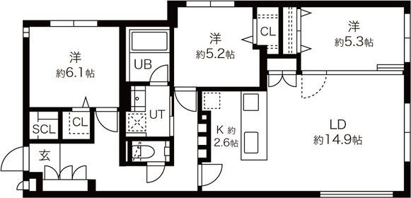 グレン山鼻の間取り