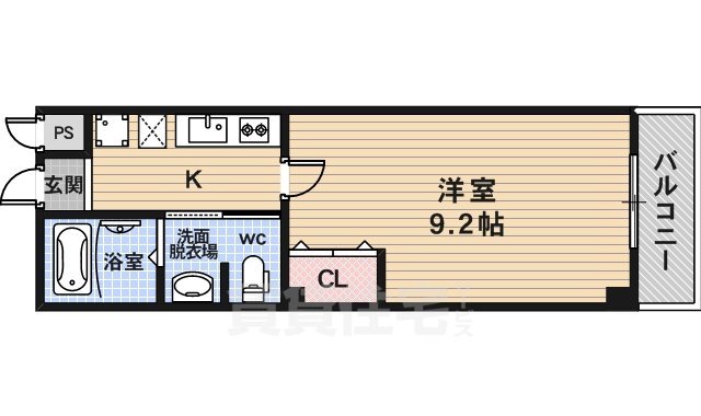 京都市右京区西院清水町のマンションの間取り