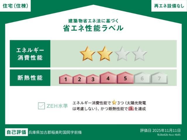 建物外観　省エネ性能ラベル