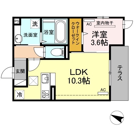 D-roomメゾン空港通の間取り写真
