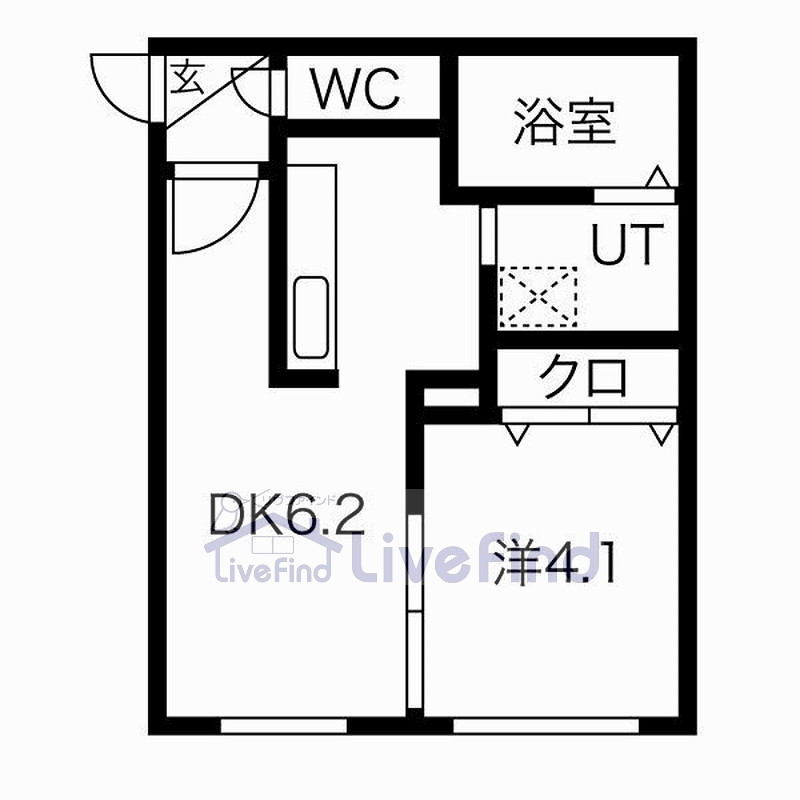 札幌市白石区菊水五条のマンションの間取り