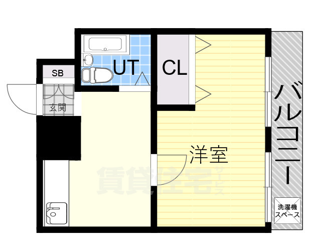 大阪市住吉区東粉浜のマンションの間取り