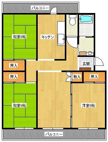 クロノス１３八代高田の間取り