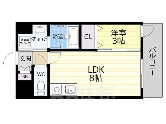 大阪市西成区松のマンションの間取り