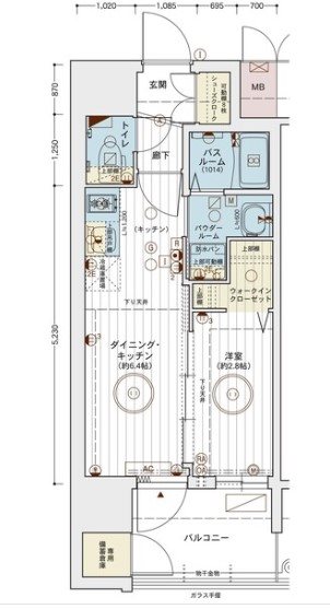名古屋市西区則武新町のマンションの間取り