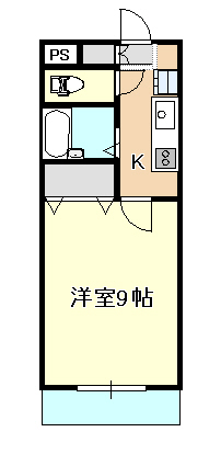 岡山市北区津島西坂のマンションの間取り