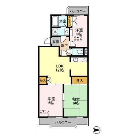 千葉市緑区おゆみ野有吉のマンションの間取り