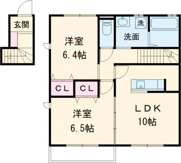 加東市多井田のアパートの間取り