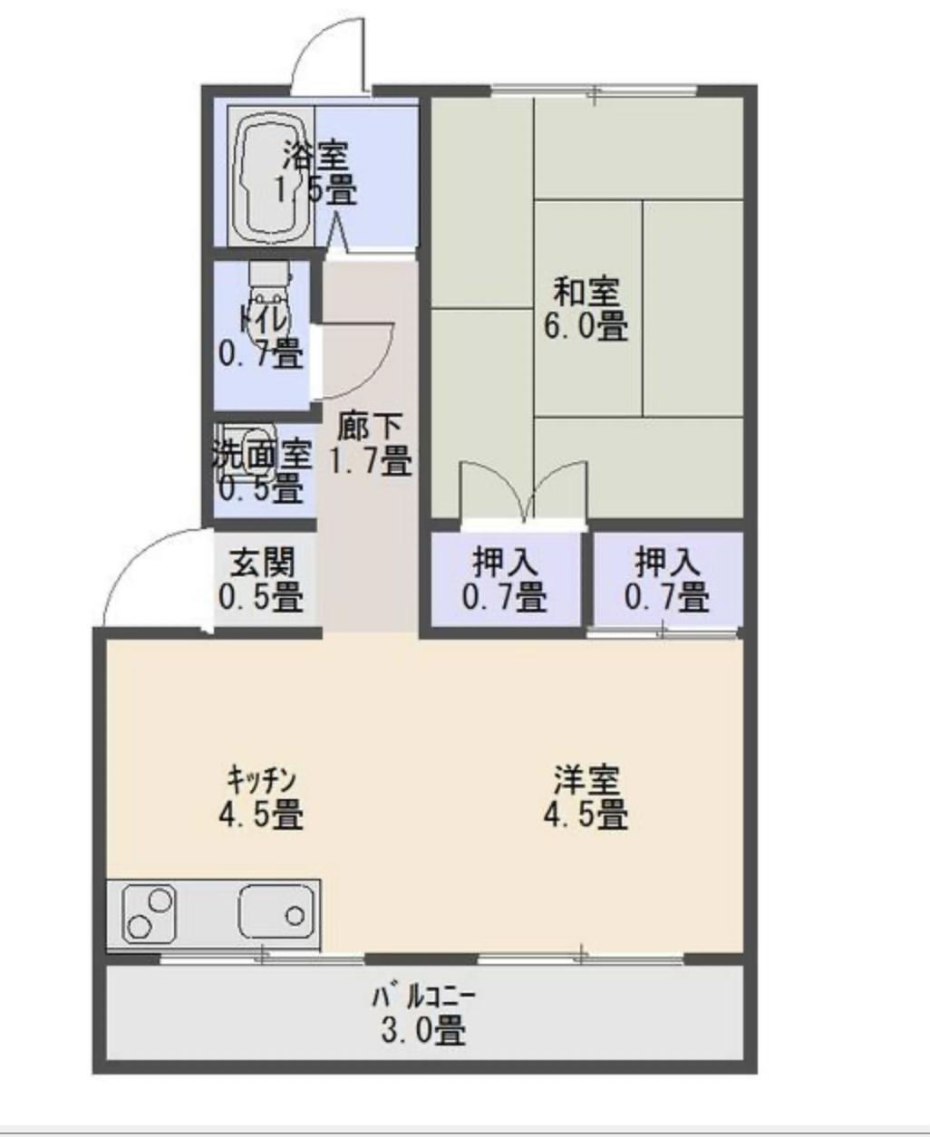 藤井ビル９北棟の間取り