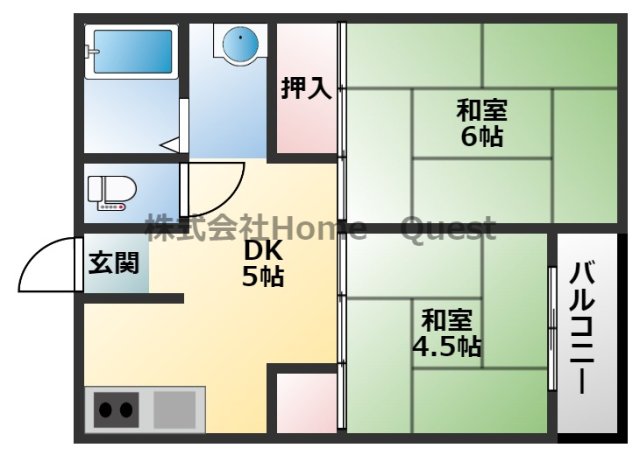 啓伸ハイツの間取り