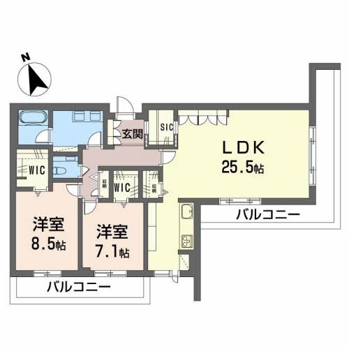 シャーメゾン510プレミアの間取り