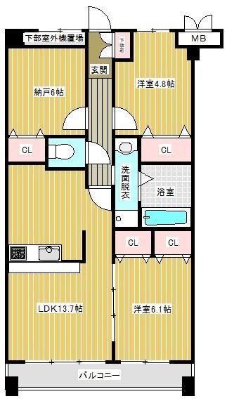 【サンシャイン柏の葉の間取り】