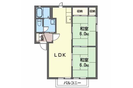 泉崎コーポ　Cの間取り