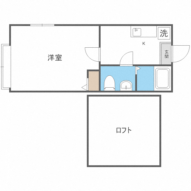 札幌市東区北十六条東のアパートの間取り