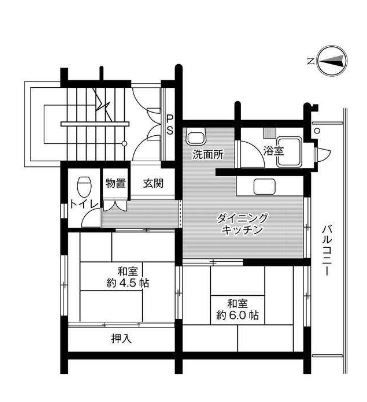 倉敷市広江のマンションの間取り