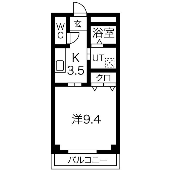 碧南市志貴崎町のアパートの間取り