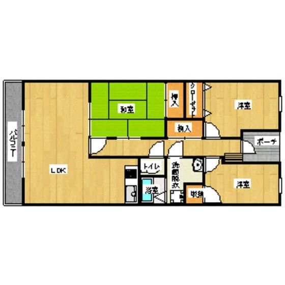 熊谷市曙町のマンションの間取り