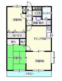 延岡市中島町のマンションの間取り