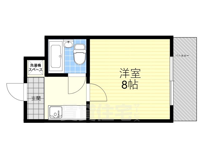 京都市南区東九条西山町のマンションの間取り