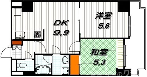 ライオンズマンション京都河原町第2の間取り