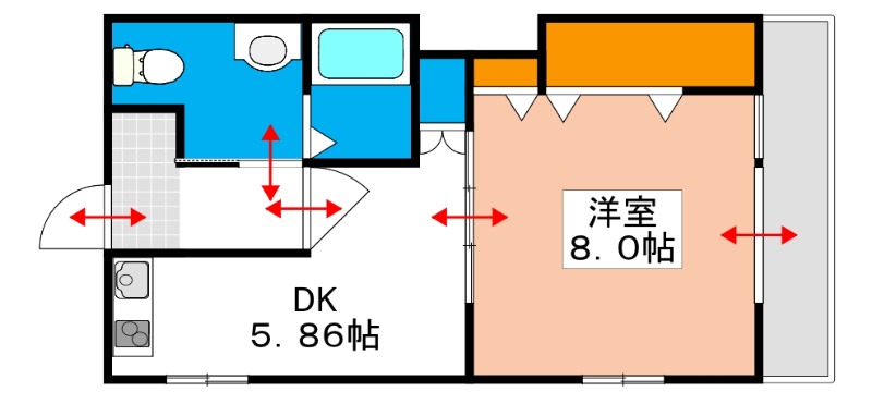 クラインガルテン中山下の間取り