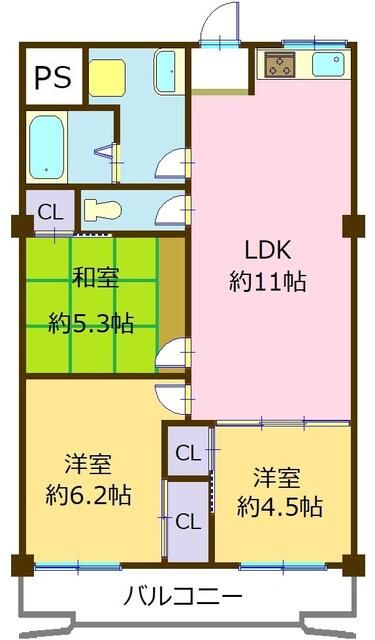 渋谷区代々木のマンションの間取り