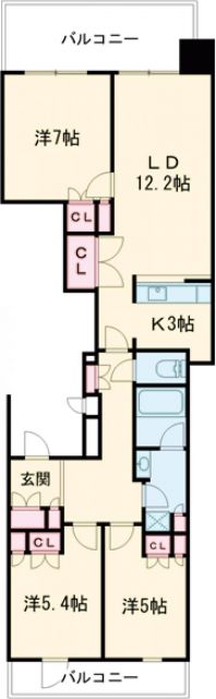 アーバンプレイス萬代橋の間取り