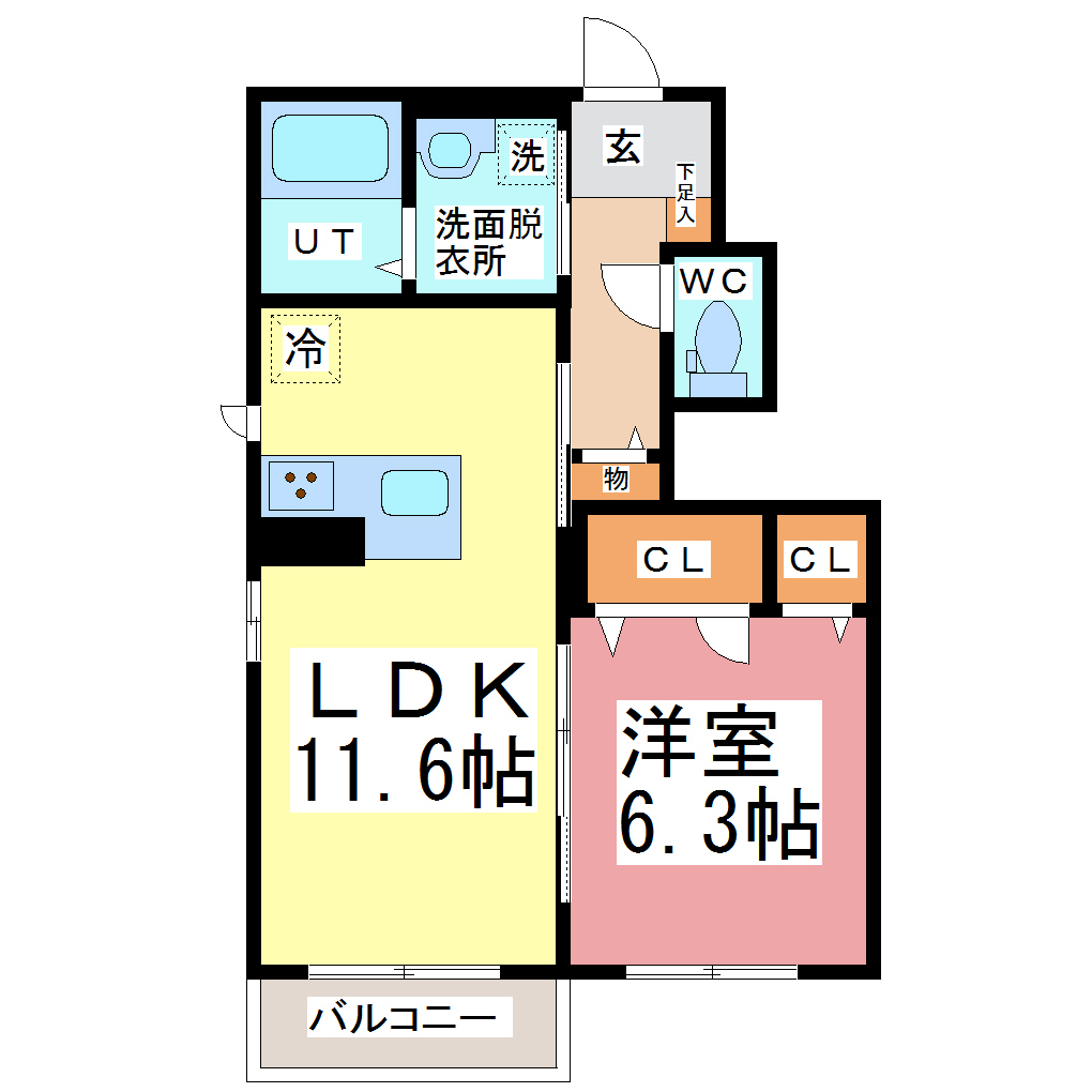 コンフォーレギブソンの間取り