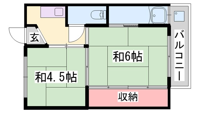 ビレッジハウス中富の間取り