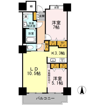 品川シーサイドビュータワー　Iの間取り