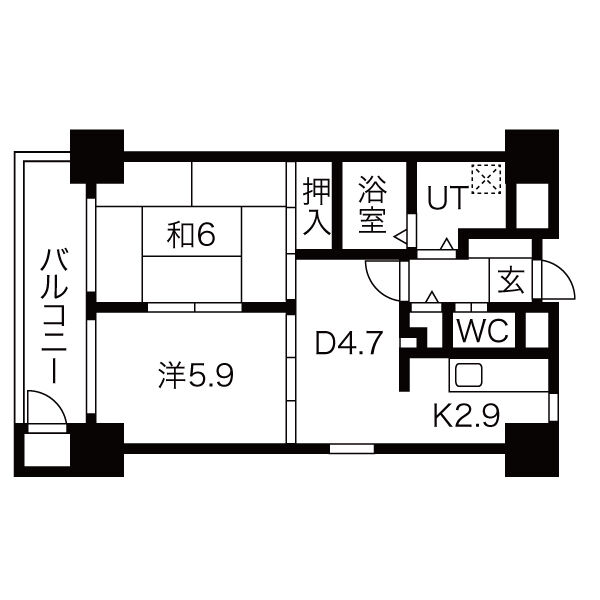 イトーピア紅葉舎金山マンションの間取り