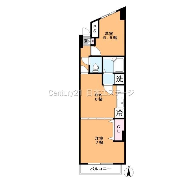 カブラギ第７マンションの間取り