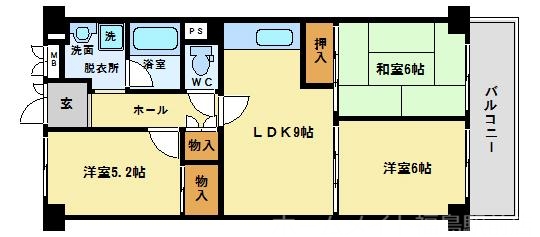 大淀町スカイハイツの間取り