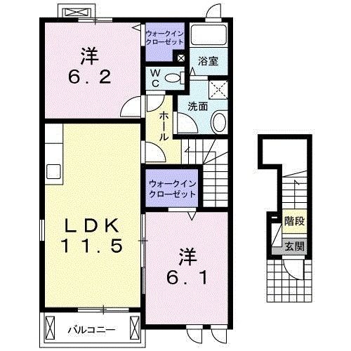 クラールＡＫの間取り