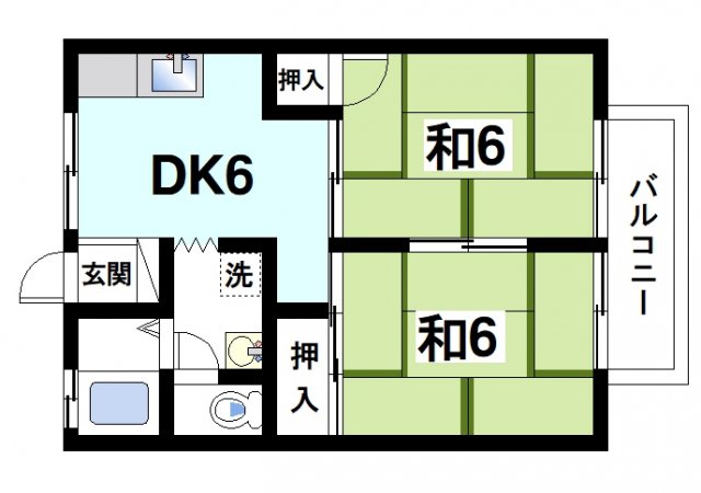 木津川市加茂町里のアパートの間取り