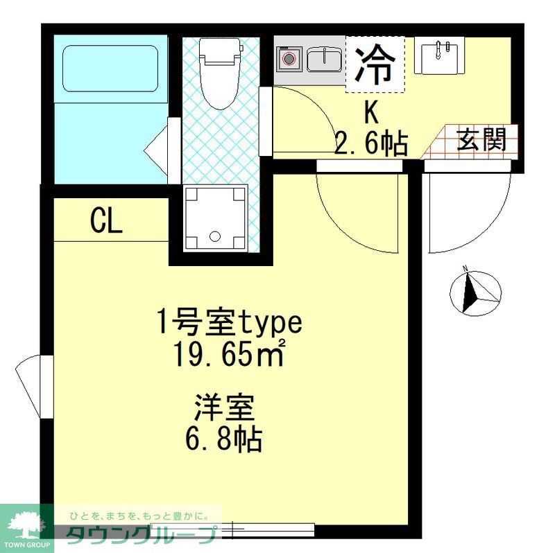 横浜市鶴見区元宮のアパートの間取り