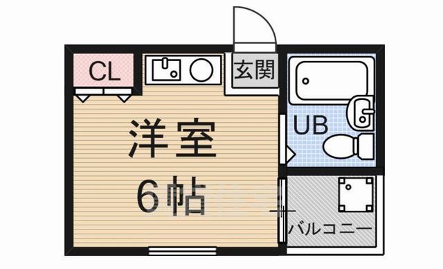 京都市山科区厨子奥苗代元町のマンションの間取り