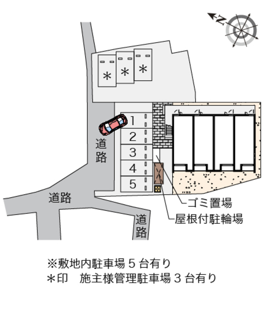 【和歌山市湊のアパートの駐車場】