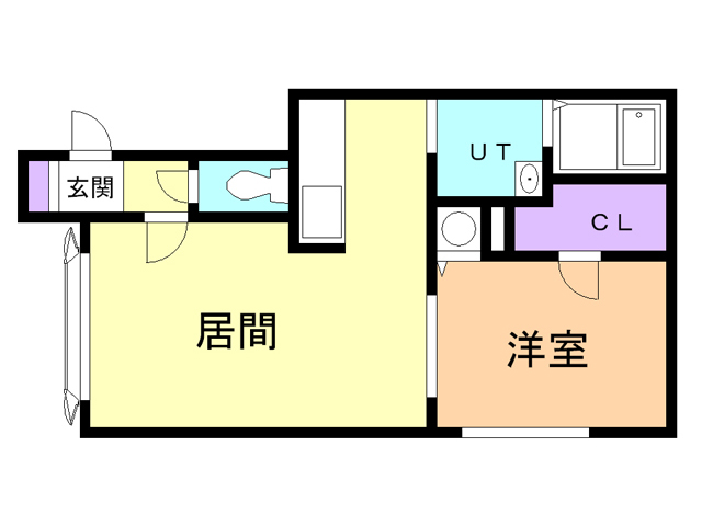 苫小牧市桜木町のアパートの間取り