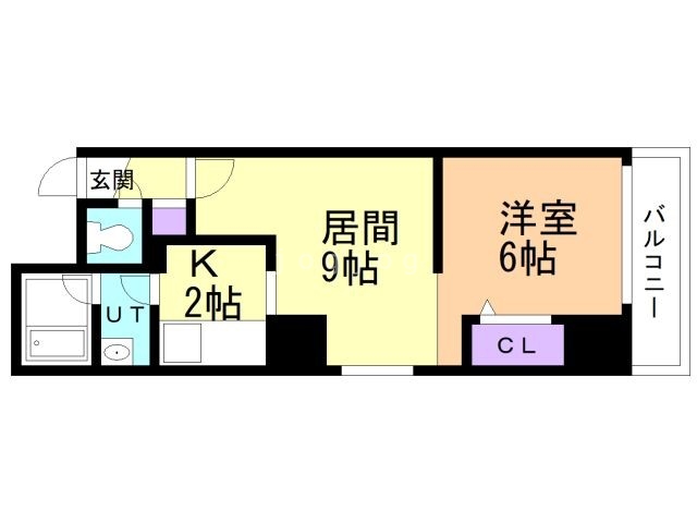 札幌市中央区南二条西のマンションの間取り