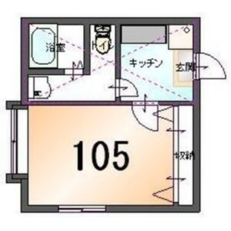 札幌市豊平区月寒東二条のアパートの間取り