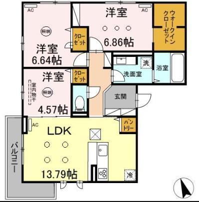 フォートレス福島町の間取り写真